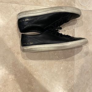 Common projects size 13 low black leather